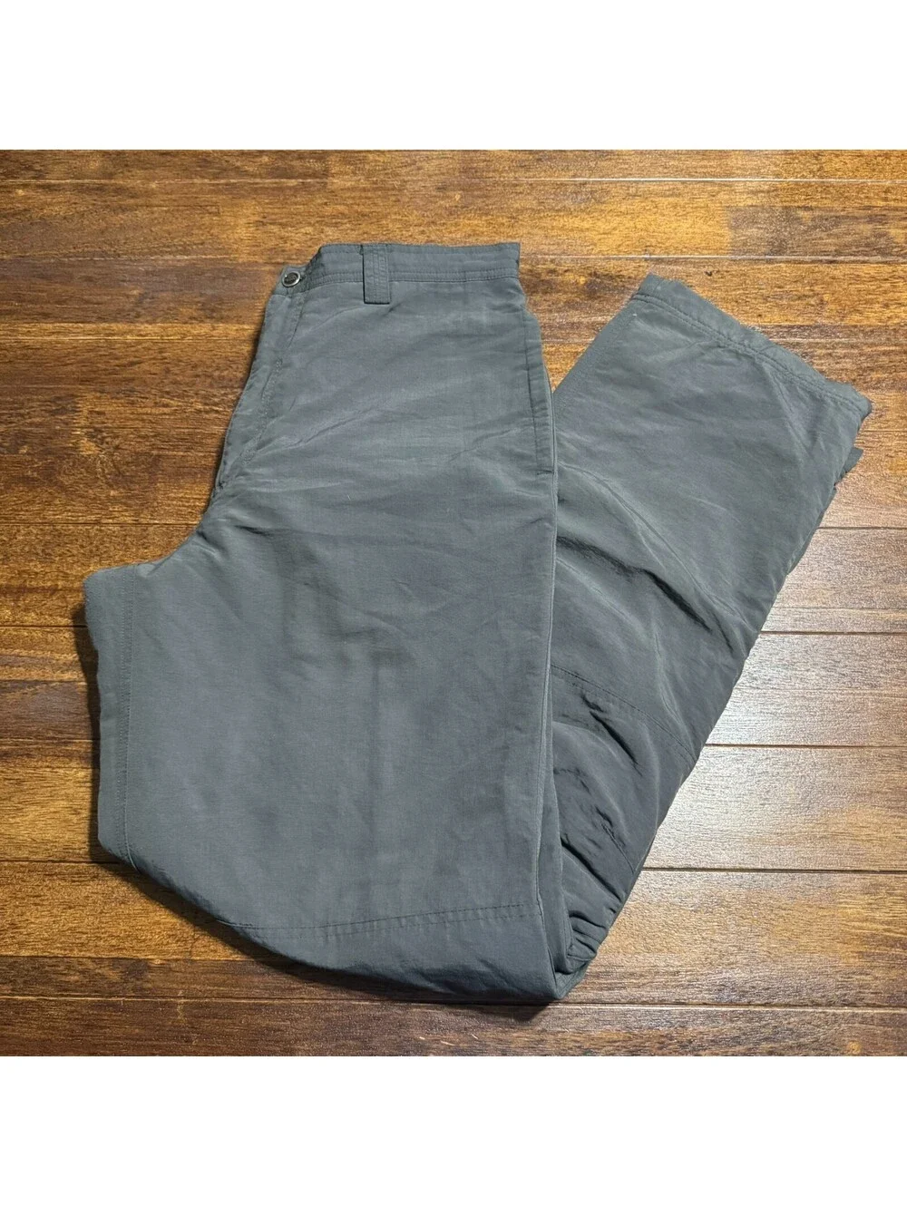 The North Face Mens Hiking Pants Gray Nylon Ripstop Straight Leg Size 36 Lined